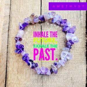 Amethyst Chip Stretchy Bracelet